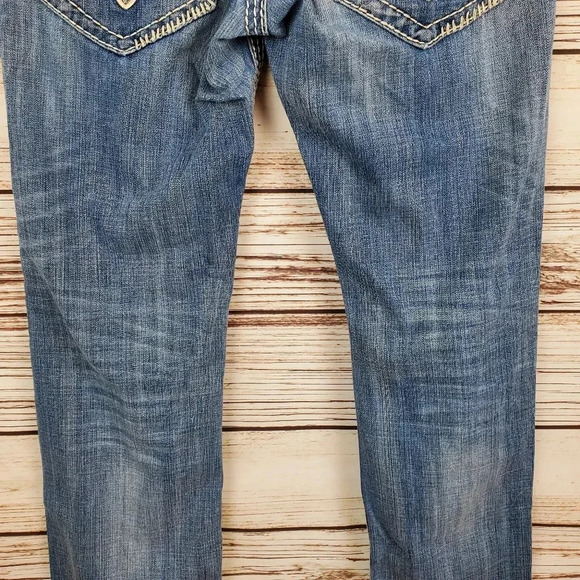 Rock Revival Men's 32x32 Brant Straight Leg Disterssed Jeans Buckle Exclusive - Picture 7 of 12